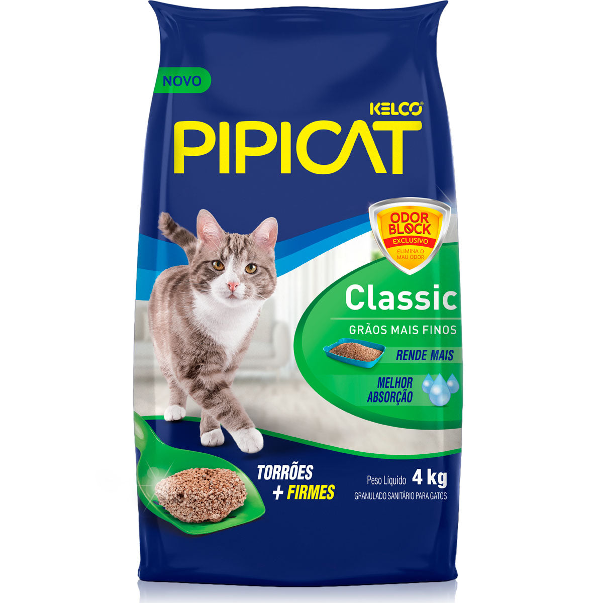 Areia Higiênica Pipicat Classic 4kg
