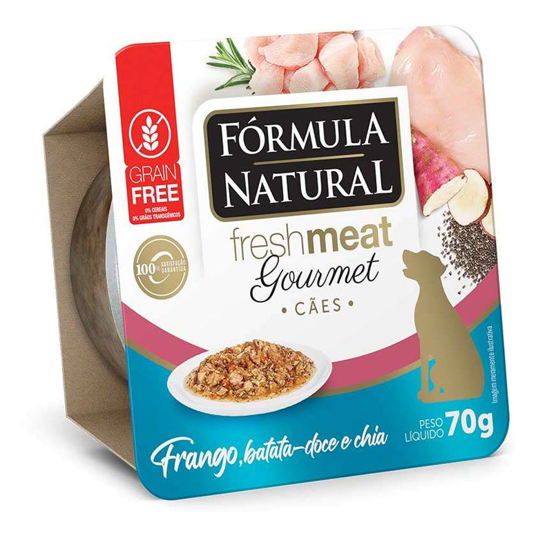 Ração Úmida Fórmula Natural Fresh Meat Gourmet para Cães Sabor Frango 70g