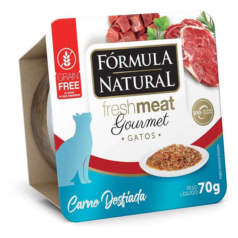 Ração Úmida Fórmula Natural Fresh Meat Gourmet para Gatos Sabor Carne 70g