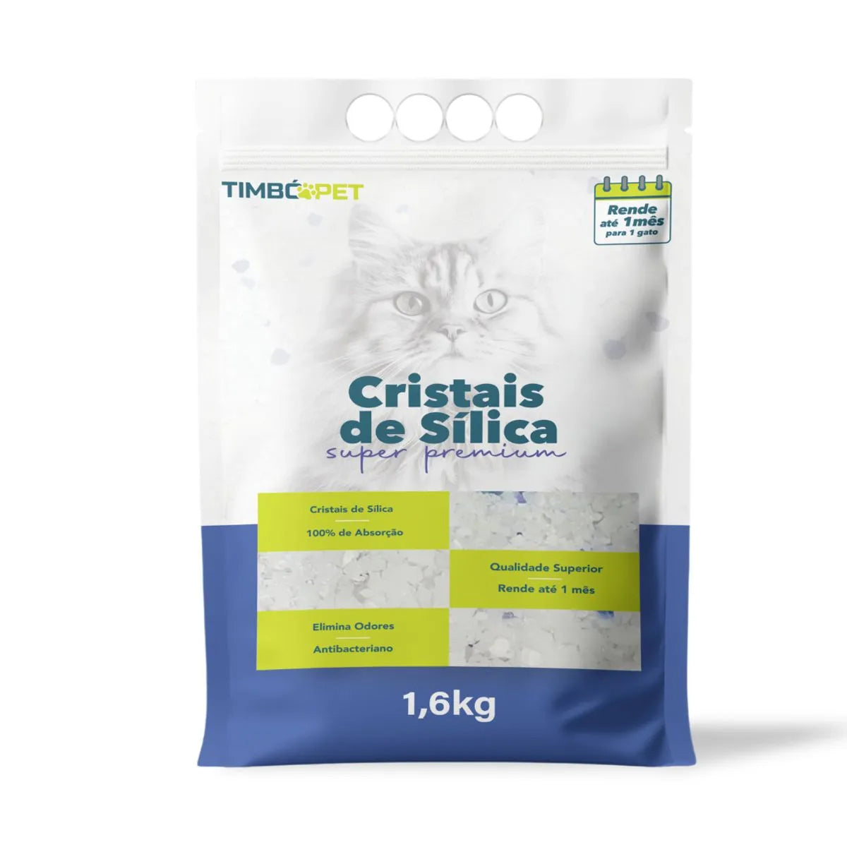 Areia Higiênica TimbóPet Cristais Sílica Grossa Super Premium para Gatos 1,6kg