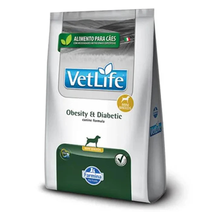 Ração Farmina Vet Life Obesity e Diabetic Mini Cão 10,1kg