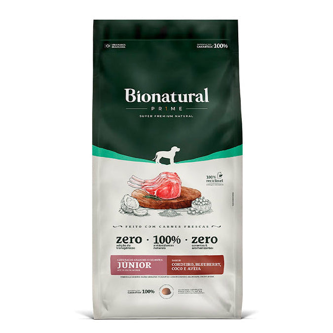 Ração Bionatural Prime Cães Filhotes Raças Médias e Grandes Cordeiro 15kg
