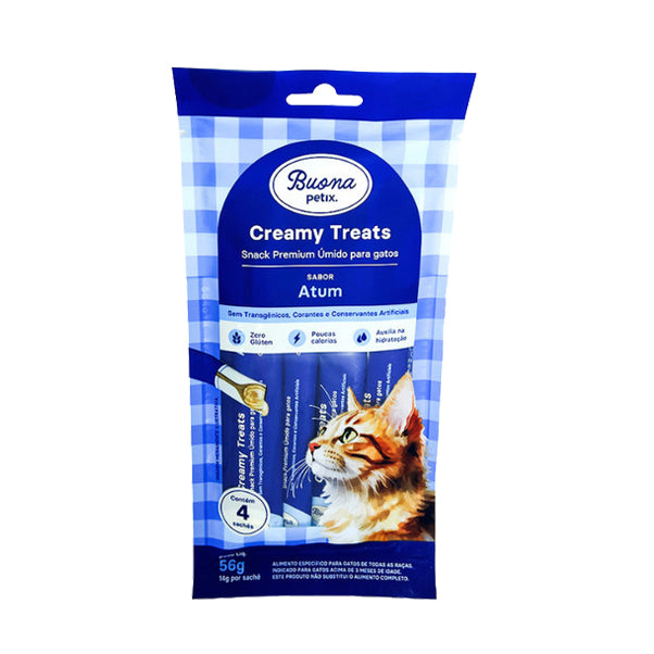 Petisco Buona Petix Creamy Treats Atum 56g