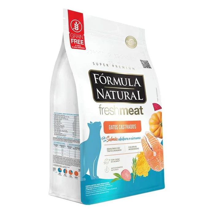 Ração Fórmula Natural Fresh Meat Gatos Castrados Salmão 10kg
