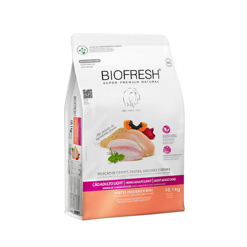 Ração Biofresh Cães Adultos Light Raças Pequenas e Mini 10,1kg