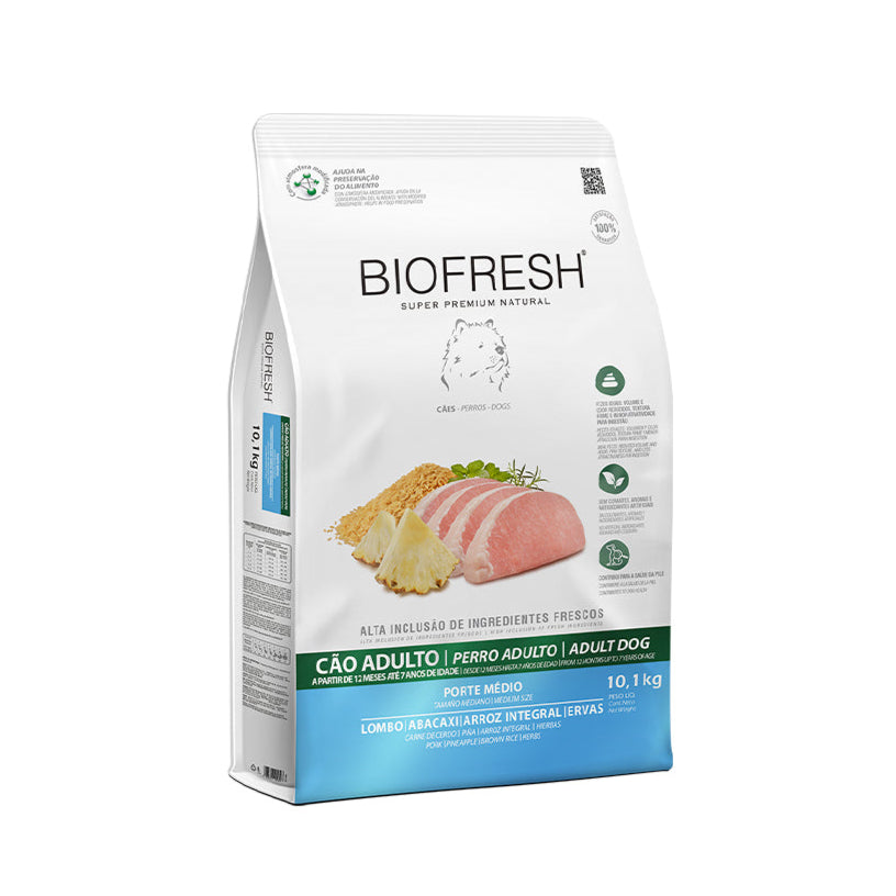 Ração Biofresh Cães Adultos Médio Lombo e Abacaxi 10,1kg
