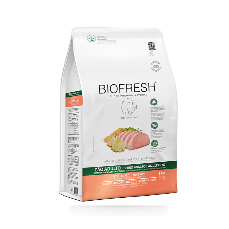 Ração Biofresh Cães Adultos Mini e Pequeno Lombo e Abacaxi 1kg