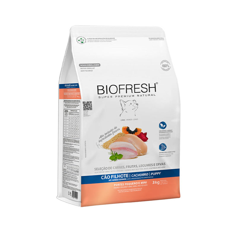 Ração Biofresh Cães Filhotes Raças Pequenas e Mini 3kg