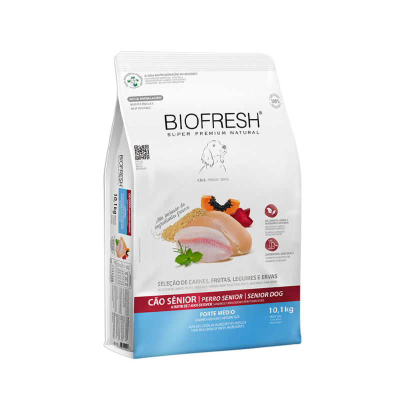 Ração Biofresh Cães Sênior Raças Médias 10,1kg