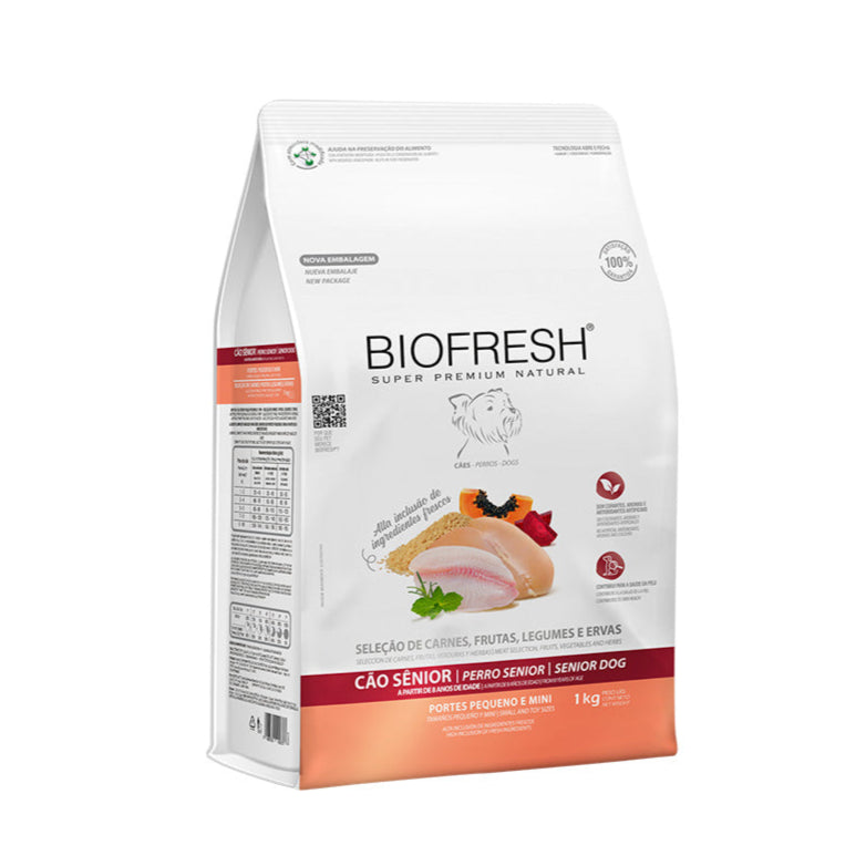 Ração Biofresh Cães Sênior Raças Pequenas e Mini 1kg