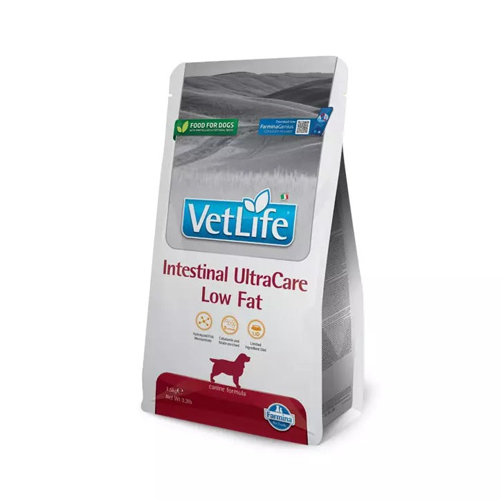 Ração Farmina Vet Life Adulto Gastrointestinal Ultracare Low Fat Cão Mini 1,5kg