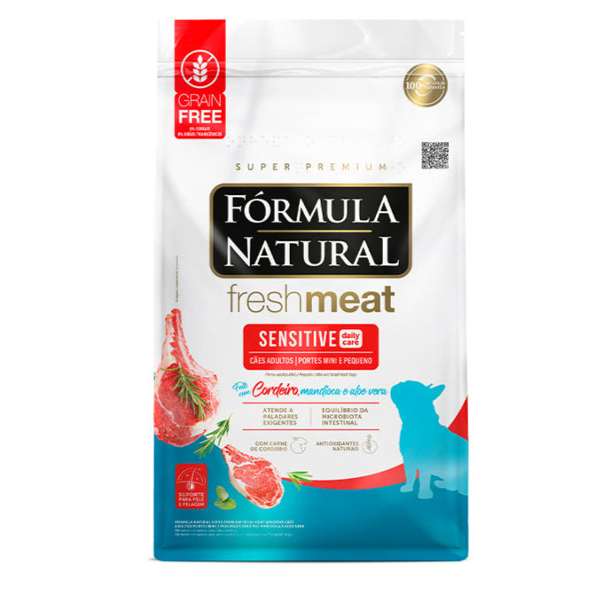 Ração Fórmula Natural Fresh Meat Sensitive Cães Adultos Raças Pequenas e Mini 7kg