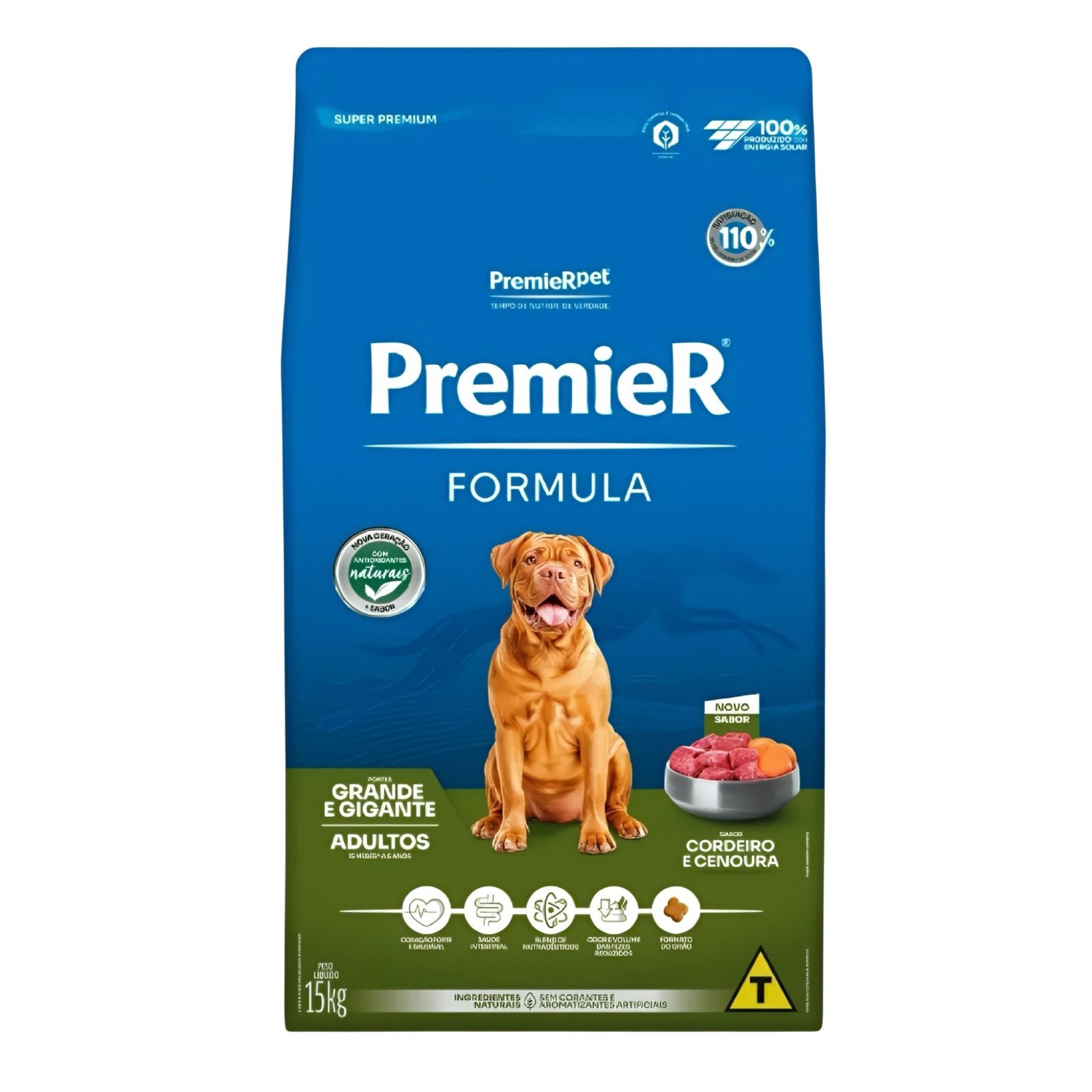 Ração Premier Fórmula Cão Adulto Raças Grandes Cordeiro 15kg
