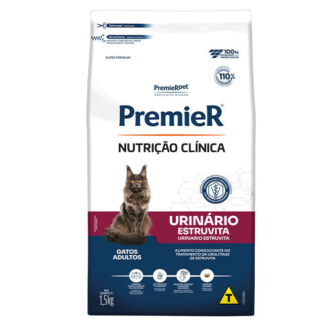 Ração Premier Nutrição Clínica Urinário Gato Adulto 1,5kg