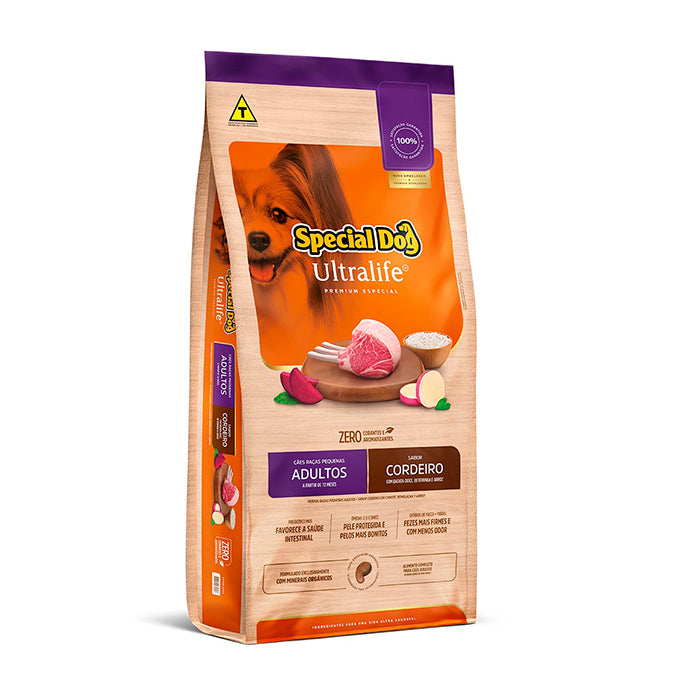 Ração Special Dog Ultralife Cães Raças Pequenas Adulto Cordeiro 10,1Kg