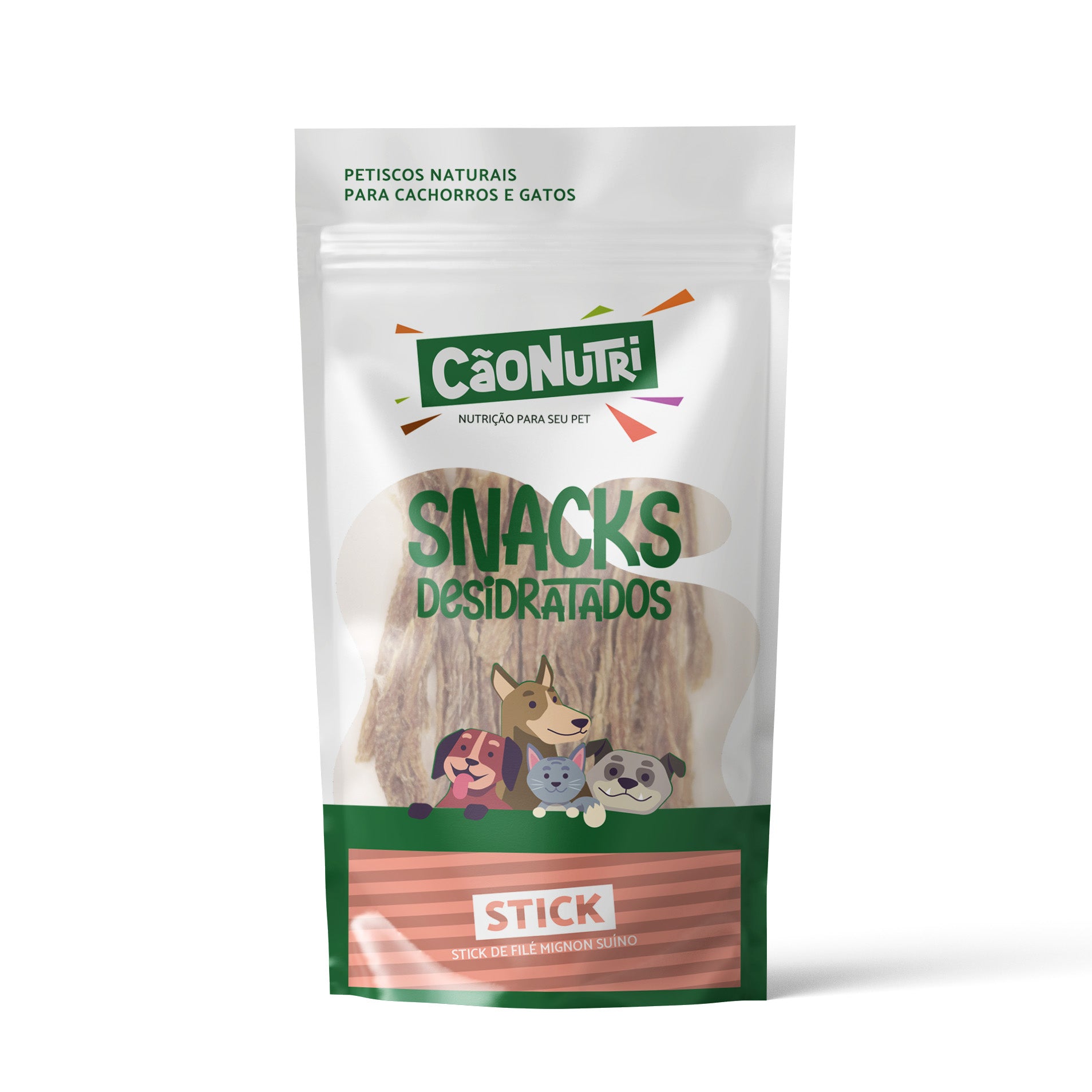 Petisco Natural Cão Nutri Sticks Desidratados Filé Mignon Suíno 60g