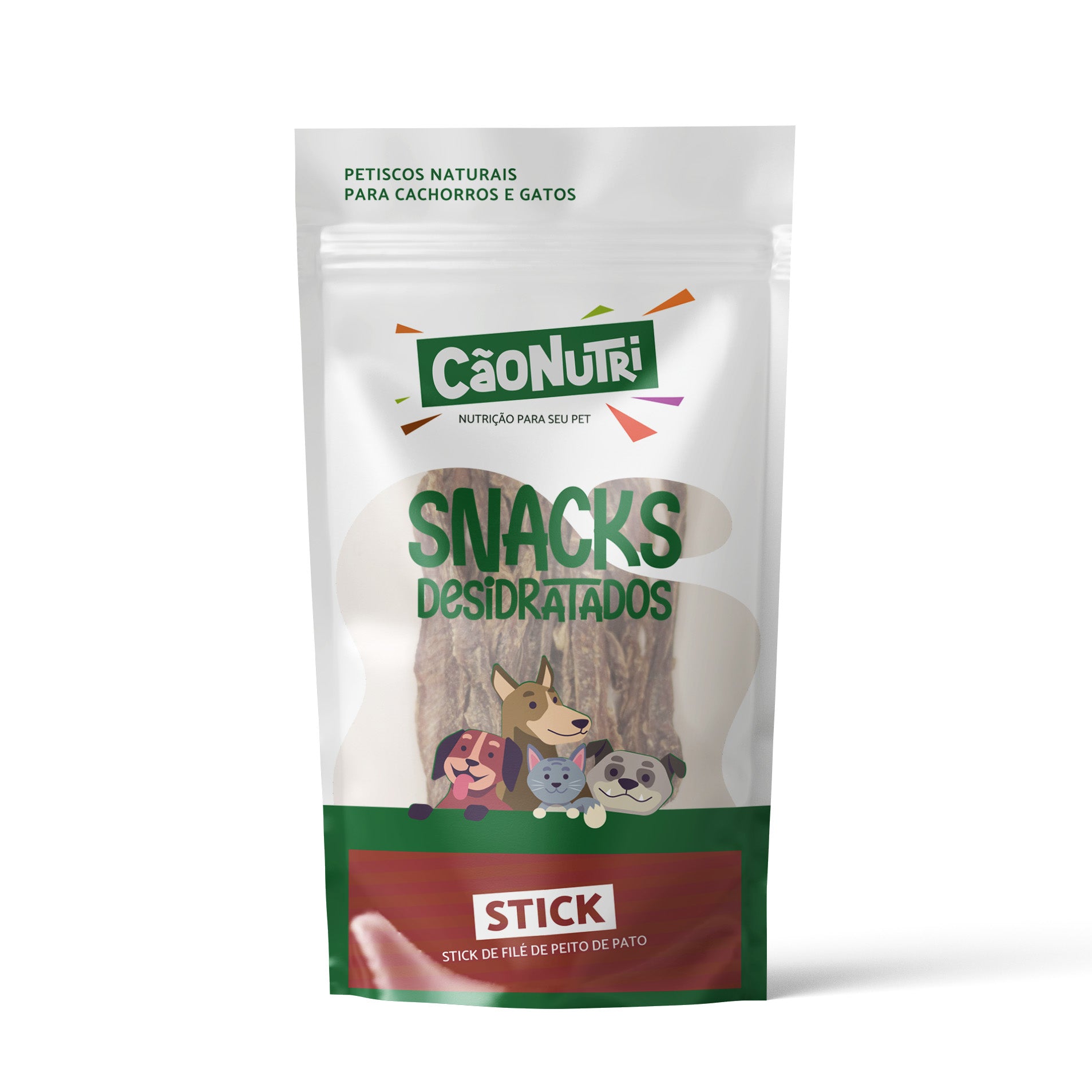 Petisco Natural Cão Nutri Sticks Desidratados Filé de Peito de Pato 60g