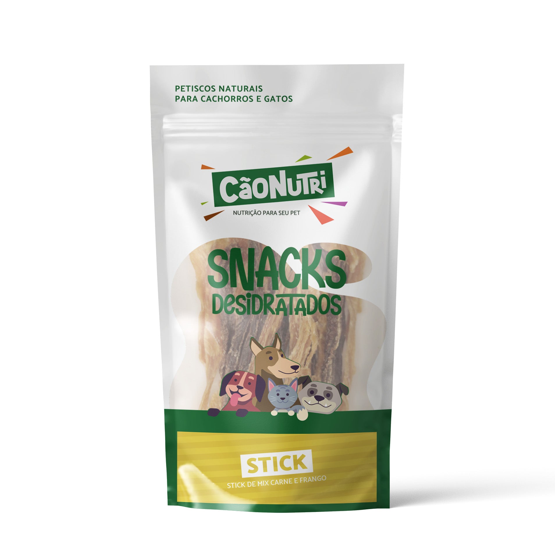 Petisco Natural Cão Nutri Sticks Desidratados Mix Carne e Frango 60g