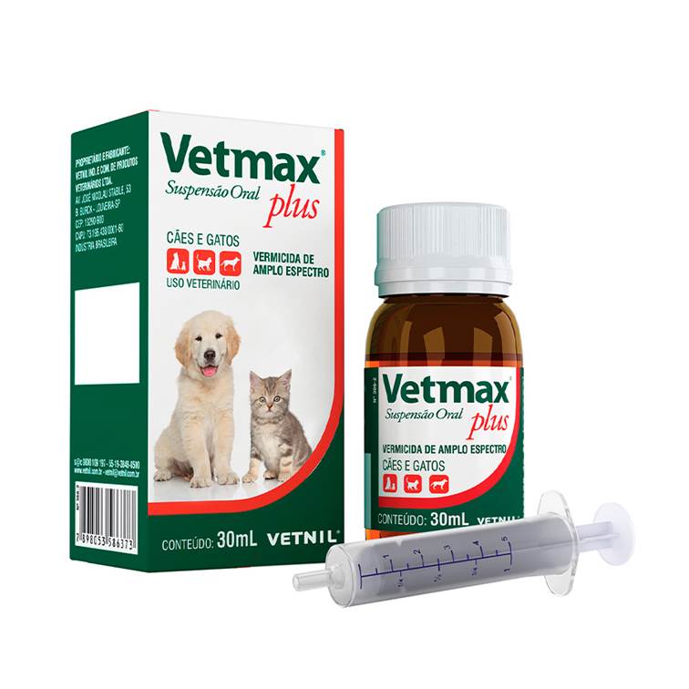 Vermífugo Vetmax Plus Suspensão 30ml