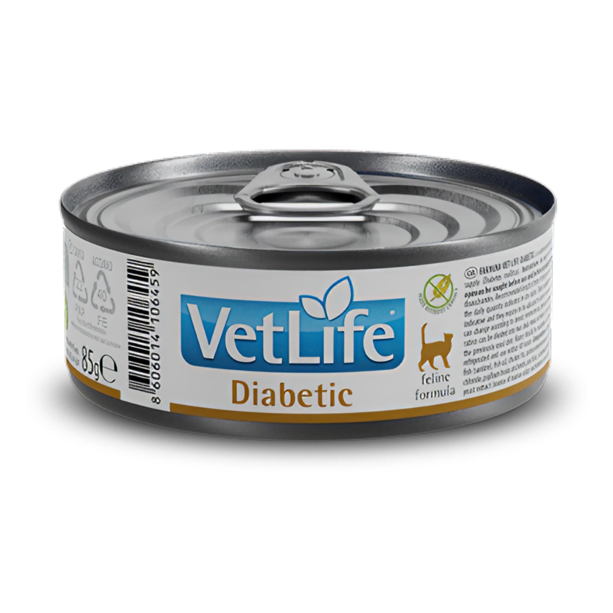 Ração Úmida Vet Life Gato Diabetic 85g