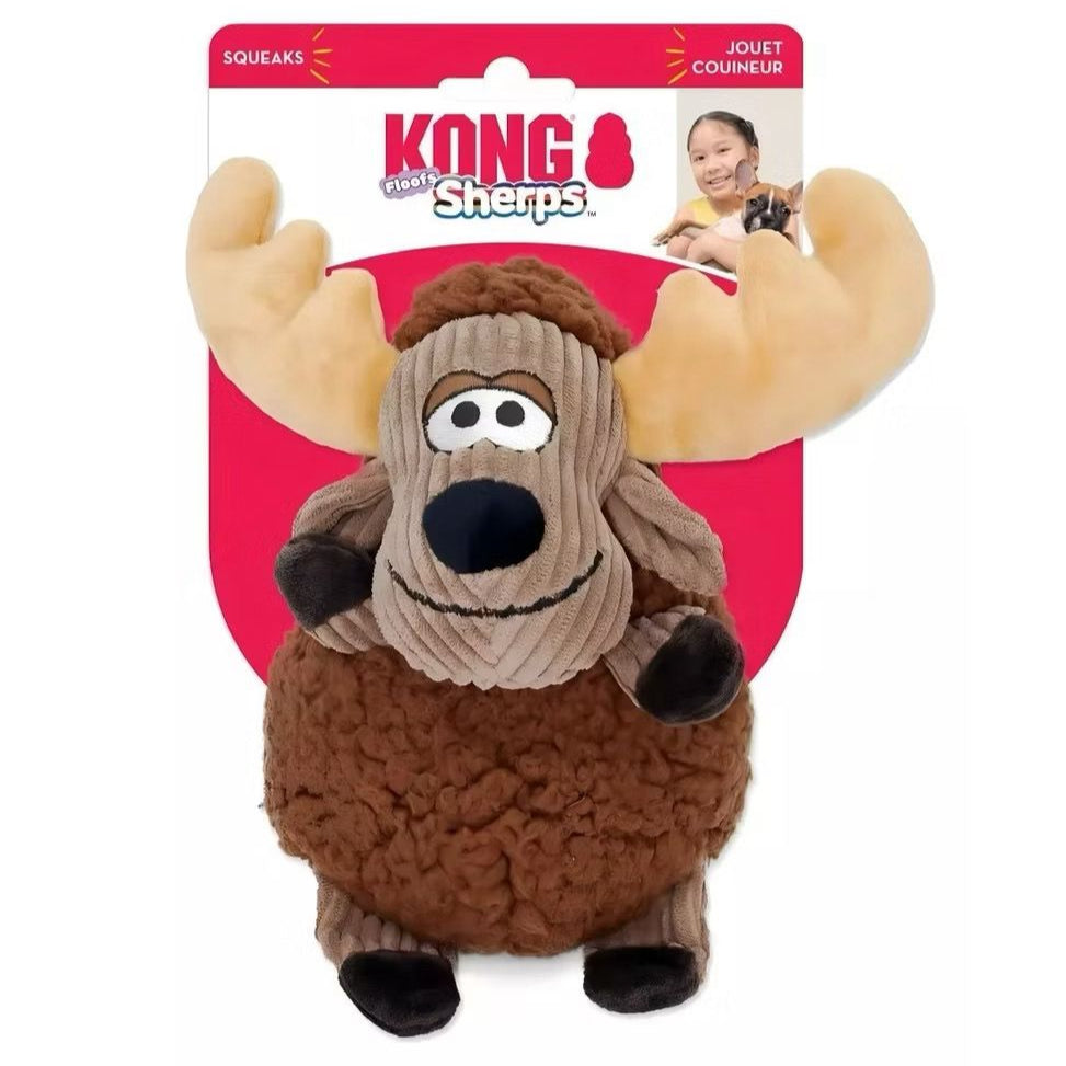 Brinquedo para Cachorro KONG Pelúcia Alce Sherps Floofs Médio