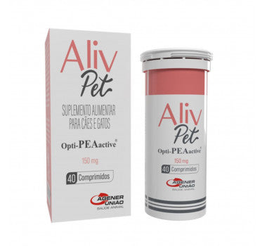 Suplemento para Cães e Gatos Aliv Pet 150mg 40 Comprimidos