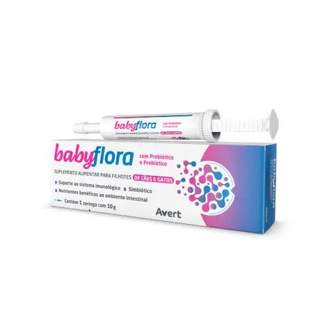 Suplemento Alimentar Babyflora para Cães e Gatos Pasta 10g
