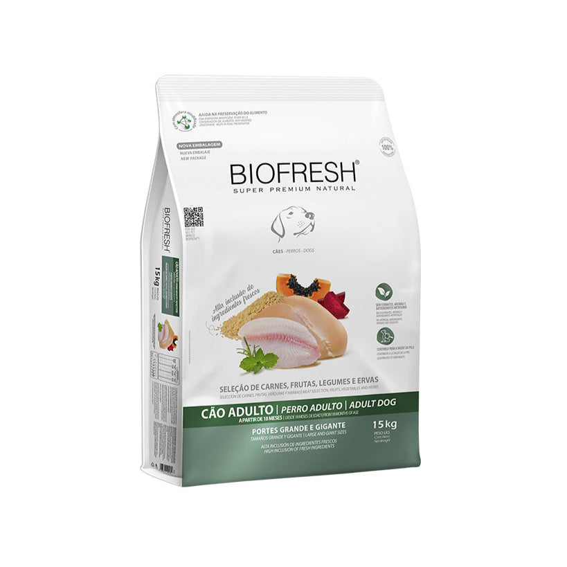 Ração Biofresh Cães Adultos Raças Grandes e Gigantes 15kg