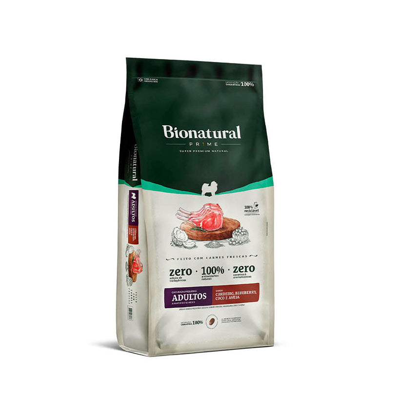 Ração Bionatural Prime Cães Raças Pequenas Adultos Cordeiro 15kg