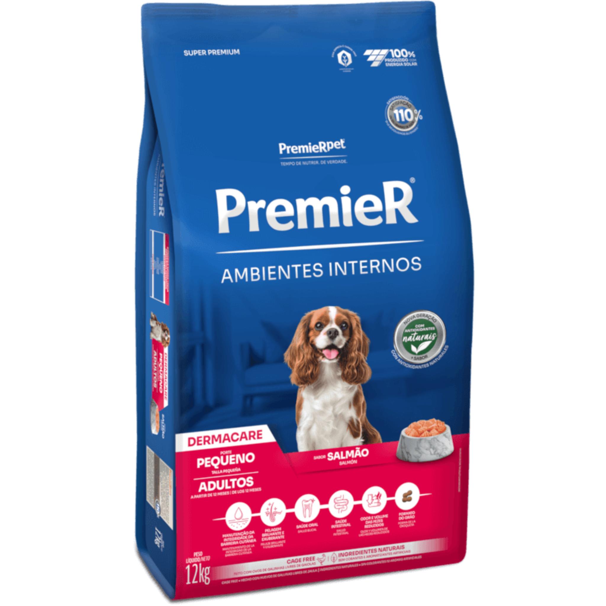 Ração Premier Ambientes Internos Dermacare Cão Adulto Raças Pequenas 1kg