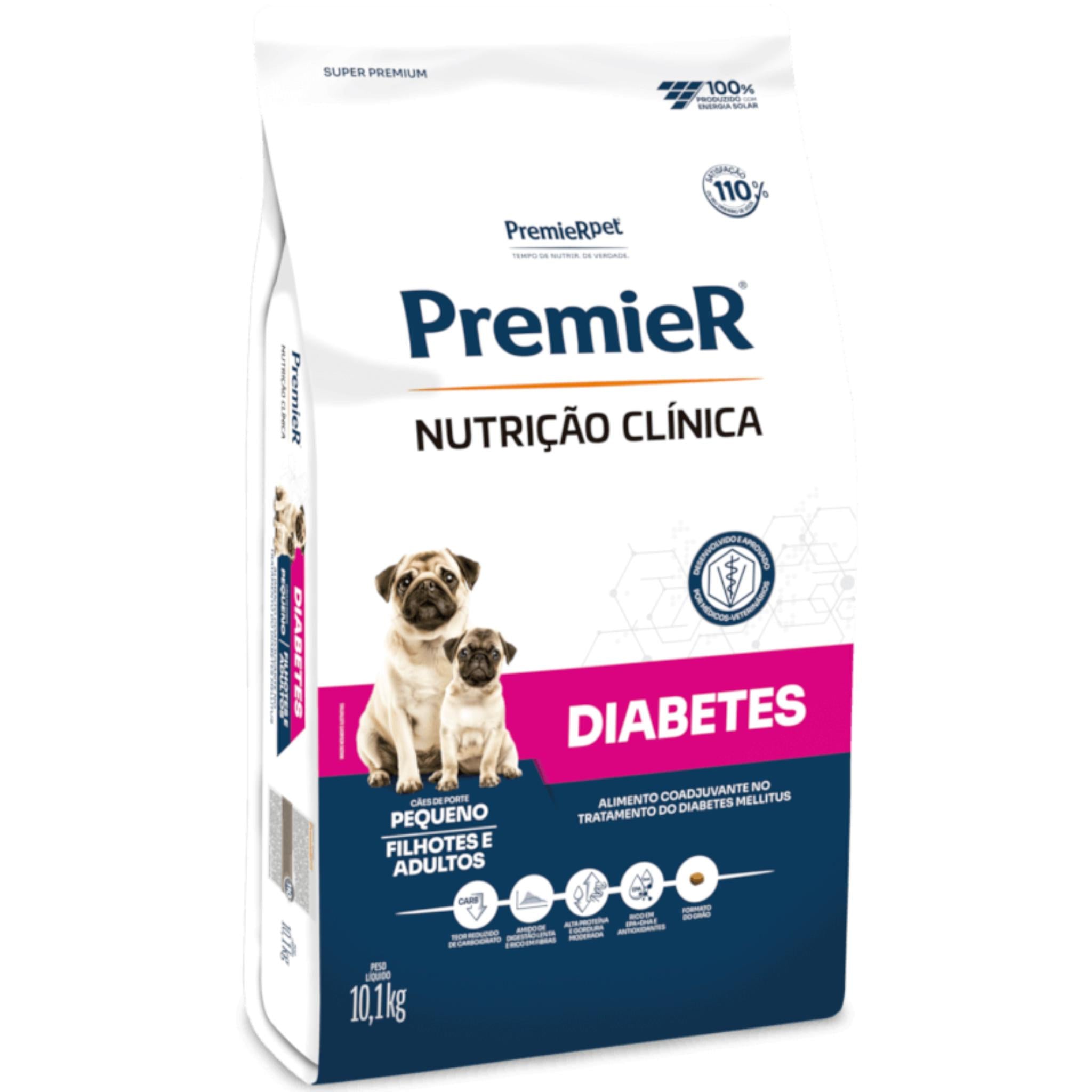 Ração Premier Nutrição Clínica Diabetes Cão Adulto Raças Pequenas 10,1kg