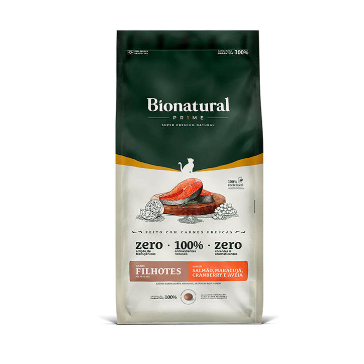 Ração Bionatural Prime Gatos Filhotes Salmão 1,5kg