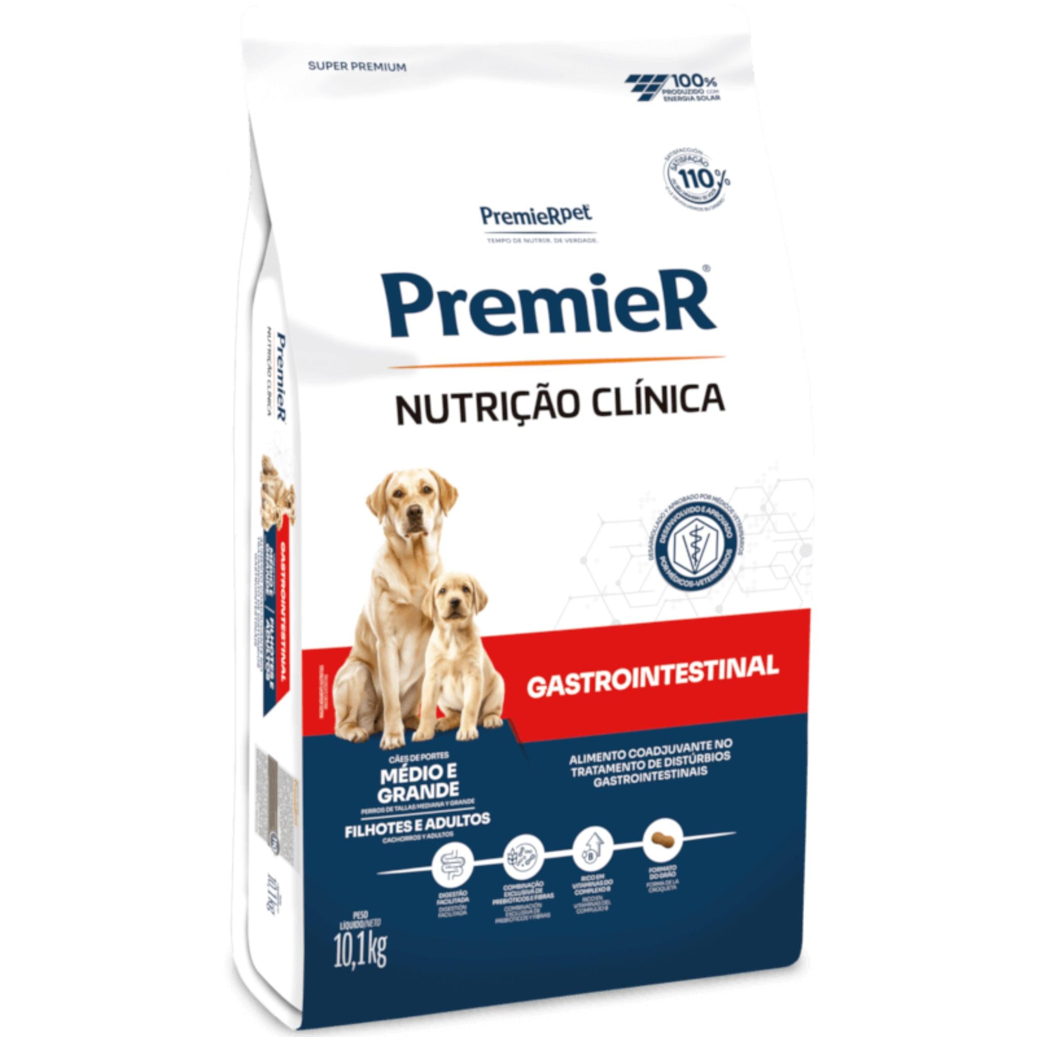 Ração Premier Nutrição Clínica Gastro Intestinal Cães Médio e Grande Porte 10,1kg