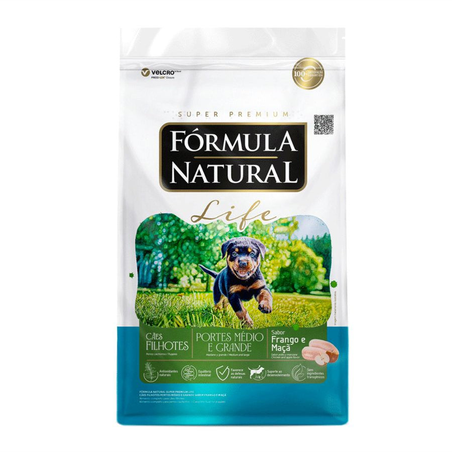 Ração Fórmula Natural Life Cães Filhotes Raças Médias e Grandes 15kg