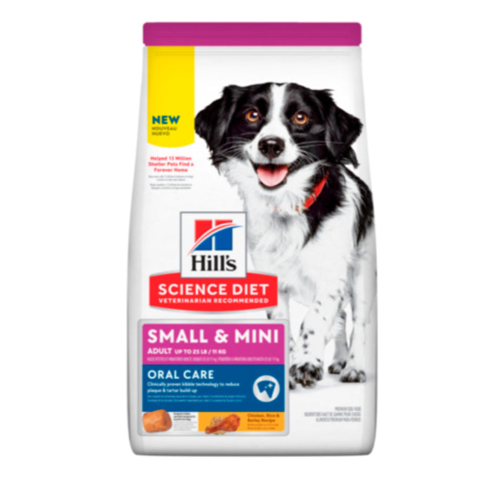 Ração Hill's Science Diet Saúde Dental Cães Adultos Raças Pequenas e Mini Frango 1,81kg