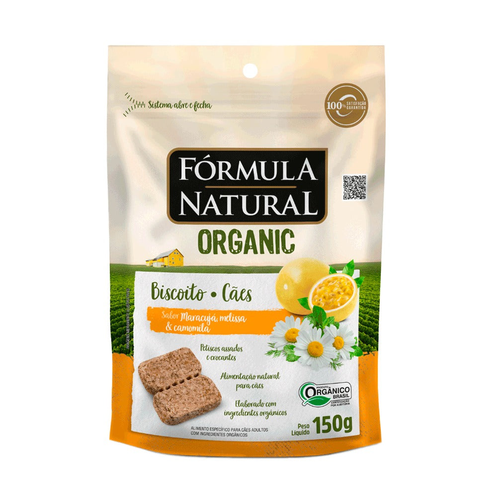 Biscoito Fórmula Natural Organic Cães Adultos Maracujá 150g