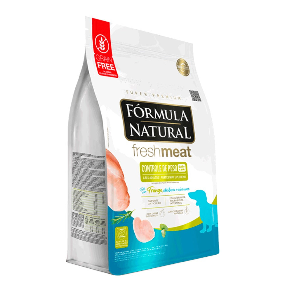 Ração Fórmula Natural Fresh Meat Controle de Peso Cães Adultos Raças Pequenas e Mini 7kg
