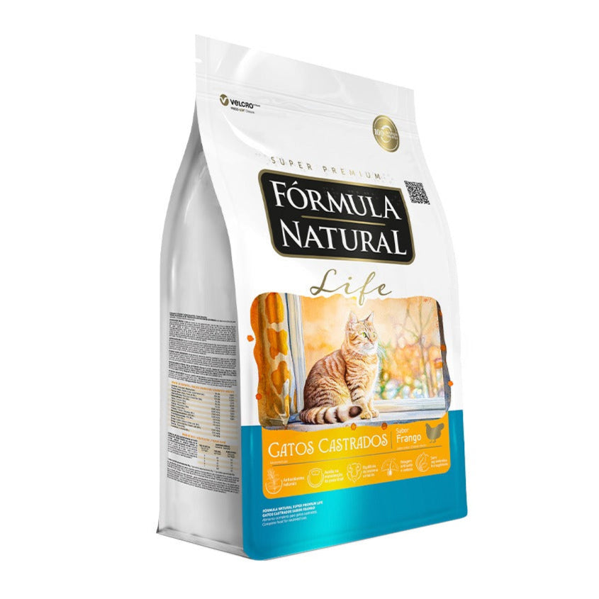 Ração Fórmula Natural Life Gatos Adultos Castrados Frango 10,1kg