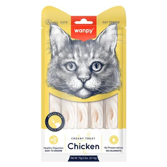 Petisco para Gato Wanpy Creamy Frango 70g