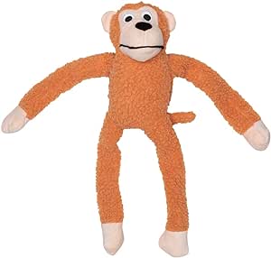 Brinquedo Jambo Mordedor Pelúcia Macaco Kelev Laranja Médio