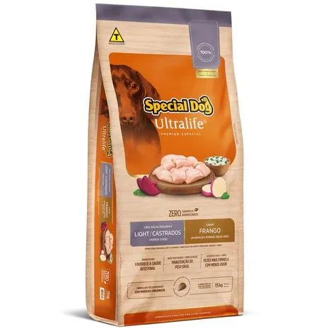 Ração Special Dog Ultralife Light para Cães Castrados Raças Pequenas e Mini 15kg
