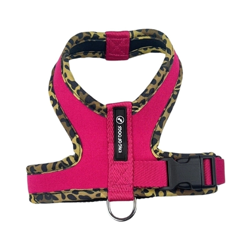 Peitoral King Of Dogs Neoprene Slim Dog Onça Pink P