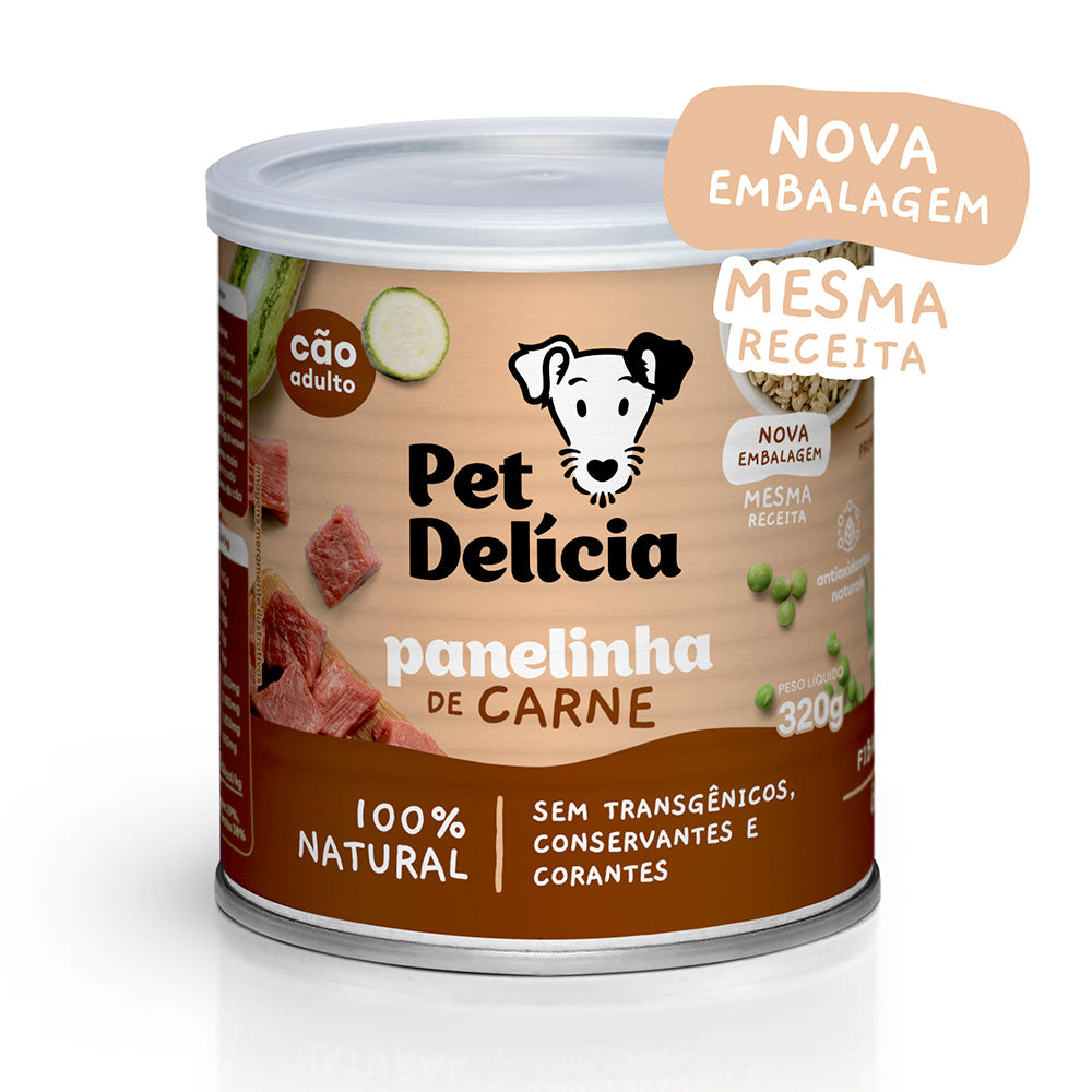 Alimento Natural Pet Delícia Cães Panelinha de Carne 320g