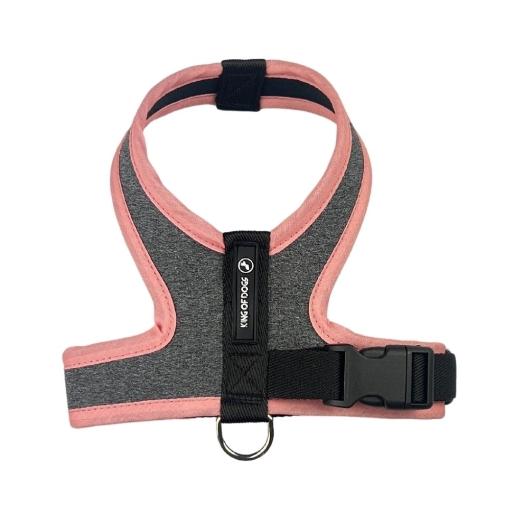 Peitoral King Of Dogs Neoprene Slim Dog Rose Mescla PP