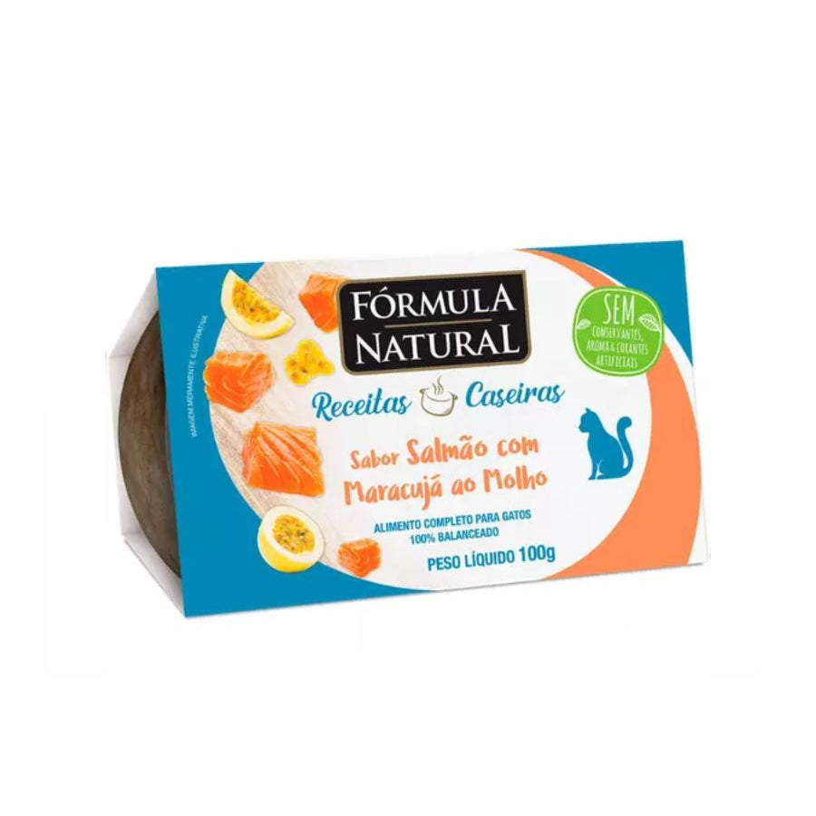 Alimento Úmido Fórmula Natural Receitas Caseiras Gatos Adultos Salmão 100g