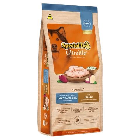 Ração Special Dog Ultralife Light para Cães Castrados Raças Médias e Grandes 15kg