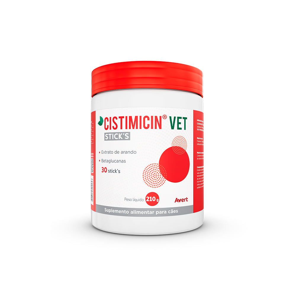 Suplemento Alimentar para Cães Cistimicin Vet Sticks Avert 30 unidades
