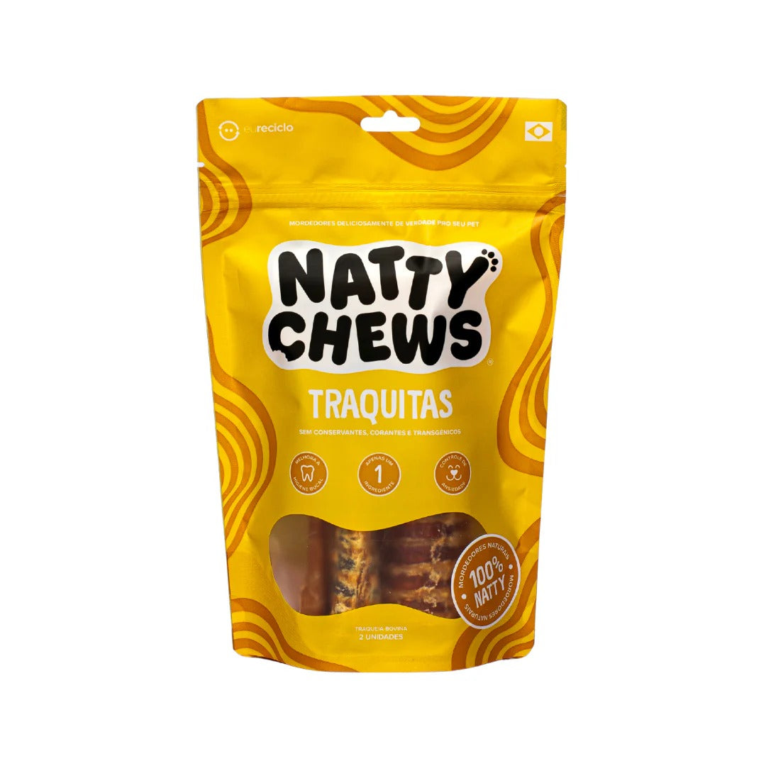 Petisco Traquitas Natty Chews Traqueia Bovina Desidratada 2 unidades