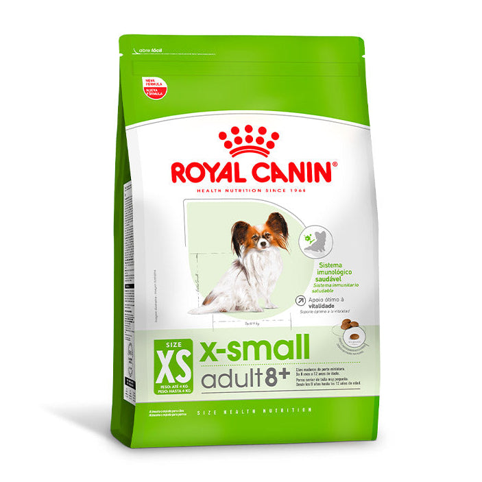 Ração Royal Canin X-Small Adult 8+ Cães 2,5kg