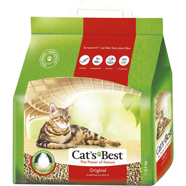 Areia Higiênica Granulado Ecológico Cat's Best Original Para Gatos 2,1kg